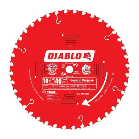 Diablo 10-1/4 in. Dia. x 5/8 in. Carbide Tip Circular Saw Blade 40 teeth 1 pk