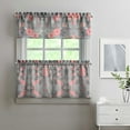 thumbnail image 2 of Pioneer Kitchen Curtains and Valance Set 24 Inch Tier Vintage Flowers Floral Curtains Small Drapes for Cafe Living Room Bathroom Farmhouse 3 Pieces Set Rod Pocket, 2 of 6