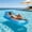 Blue, variant on Inflatable Floating Row Air Mattress, Pool Float Lounge Bed for Adults, Swimming Water Mat for Beach Pool Party and Summer Relaxation(White,145X75cm)