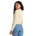 thumbnail image 2 of Umbro - Top Crop de Manga Larga para Mujer (Biscotti, Blanco), 2 of 4