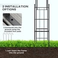 thumbnail image 4 of 7FT Metal Garden Arch Trellis, Black Outdoor Wedding Arbor for Climbing Roses and Vines, Large Plant Support Structure for Backyard, Patio, Ceremony, and Entryway Decor (61.7"W x 87.7"H), 4 of 7