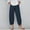 Navy, variant on Patlollav Womens Casual High Waist Solid Summer Cotton Loose Long Straight Pants