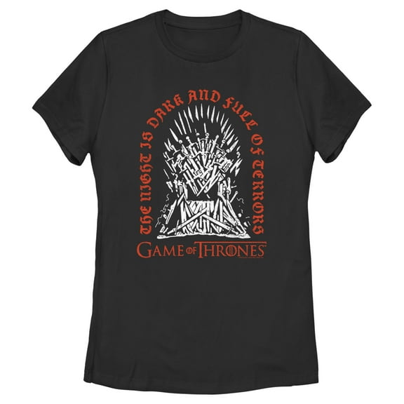 Women's Game of Thrones Tombstone in the Iron Throne  Graphic Tee Black Small