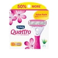 thumbnail image 1 of Recambios para cuchillas de afeitar Schick Quattro para mujer, 12 unidades, 1 of 4