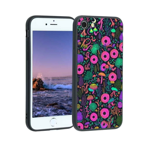 Shrooms-Mushrooms-5 Phone Case, Degined for iPhone 7 Case Men Women, Flexible Silicone Shockproof Case for iPhone 7