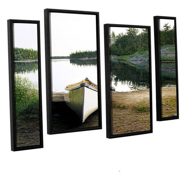 ArtWall Ken Kirsh "Silent Retreat 1" 4-Piece Floater Framed Canvas Staggered Set