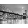thumbnail image 2 of wall26 - Brooklyn Bridge and New York City Manhattan Downtown Skyline at Dusk with Skyscrapers - Removable Wall Mural | Self-Adhesive Large Wallpaper - 100x144 inches, 2 of 5