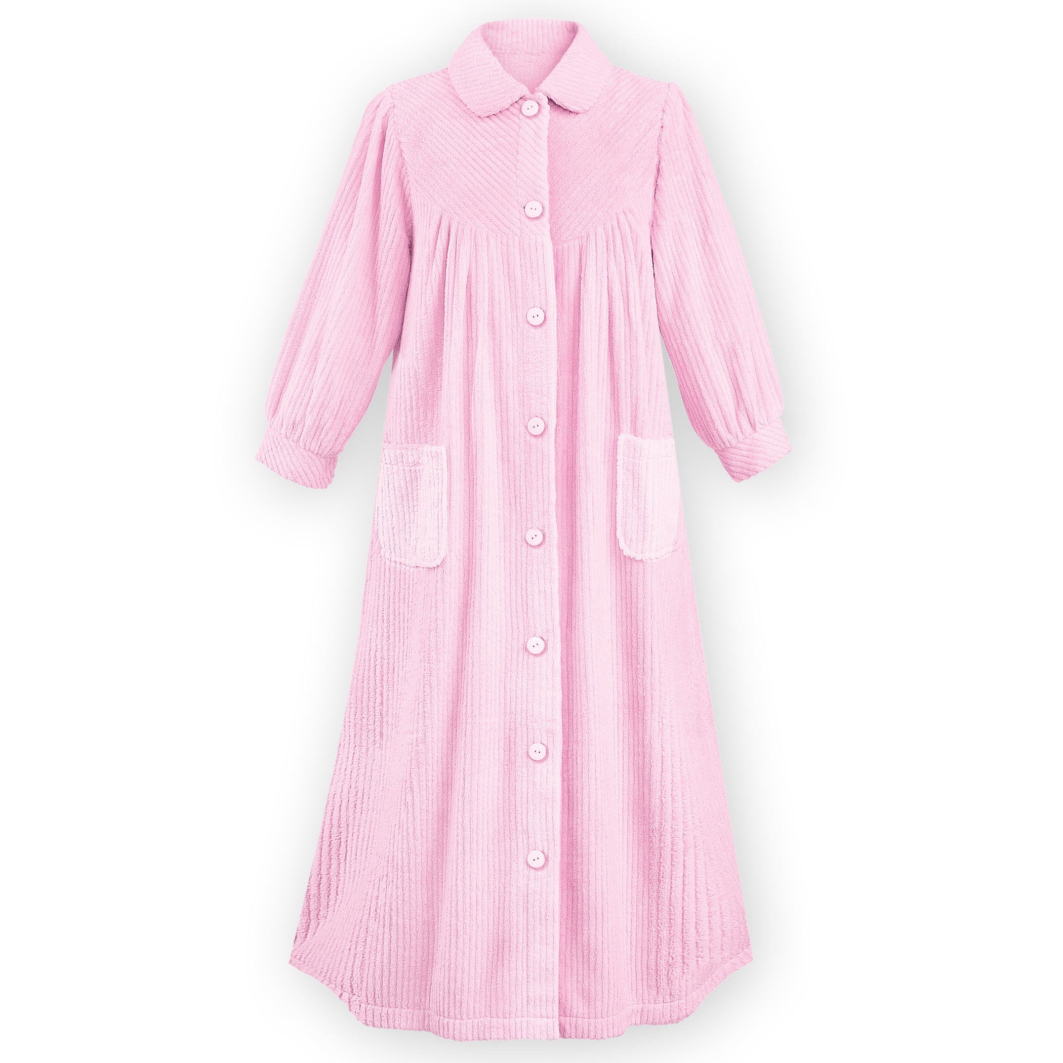 women's button front dressing gown