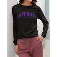 thumbnail image 2 of Witchy Drip Text Halloween Graphic Graphic - Women's Long Sleeve, 2 of 4