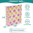 thumbnail image 3 of FORMRS 3 Ring Binder 1.5 inch with Pockets Set of 2 Clip Board 200 Sheets Capacity, Yellow Pink Stars, 3 of 8