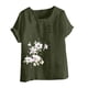 thumbnail image 4 of Camiseta suelta informal de verano con cuello redondo y manga corta con estampado de flores para mujer OAVQHLG3B Store  lin121212, 4 of 4