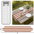 thumbnail image 3 of Burnt Orange Striped Table Runner Linen Burlap Table Runner 90 Inches Long Modern Orange Stripes Farmhouse Dresser Scarves for Kitchen Island Coffee Dining Room Party Holiday Decoration 13"x90", 3 of 8