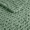 thumbnail image 4 of Madison Park 50 x 60" Contemporary Chenille Chunky Knit Throw in Sage, 4 of 9