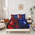 thumbnail image 3 of Erosebridal Red Blue Gamepad Sheet Set Twin, Gradient Geometric Bedding Sets Twin Size, Gaming Sports Twin Sheet Sets, Ultra Soft Bedroom Decor, 3pcs, 3 of 6