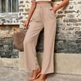 thumbnail image 5 of SNKSDGM Black Dress Pants Women Petite Pull on Elastic High Waisted Loose Pants Woman Relaxed Fit Baggy Clothes Black Demin Pants High Waist Zipper Slim Drawstring Waist with Pockets Loose Plus Size, 5 of 8