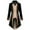 Black, variant on Kiplyki Clothes Men's Coat Printed Steampunk Medieval Tailcoat Uniform Lapel Coat