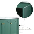 thumbnail image 4 of 48-Inch Wide Green Bathroom Vanity with Ample Storage - 4 Sliding Doors & 2 Drawers Cabinet (Ceramic Basin Not Included), 4 of 6