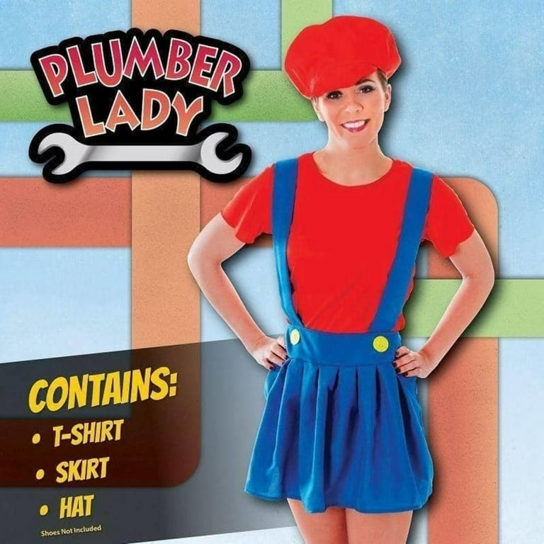 Womens Plumber Lady Adult Costume Female Halloween Womens Plumber Lady Adult Costume Female Halloween
