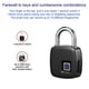 thumbnail image 2 of Candado de huella dactilar de protección sólida como una roca, cerradura electrónica inteligente con identificación biométrica de huella dactilar para seguridad antirrobo y soluciones de, 2 of 5