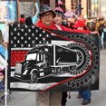 thumbnail image 2 of Cayyon Truck Driver Trucker American Flag 3x5Feet Banner with 2 Brass Grommets, 2 of 4