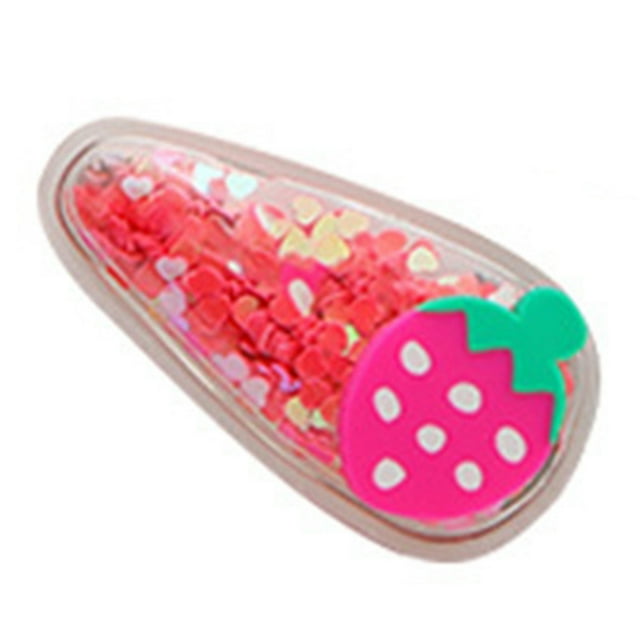 Pasador para el cabello dulce, pinza para el cabello a presión, horquilla para niña con forma de fruta, pinza para el cabello transparente con forma de fruta, integración perfecta