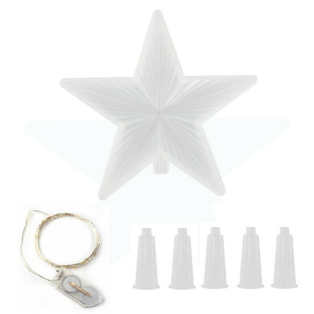 Valatala DIY Resin Epoxy Mold Christmas Tree Top Star Silicone Mold Mirror Epoxy Mould for DIY Coasters and Candles