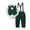 Green, variant on CARETOO Baby Boy Clothes 0-18 Months Formal Shirt Waistcoat Suspender Pants Tie Outfit Cotton Fabric