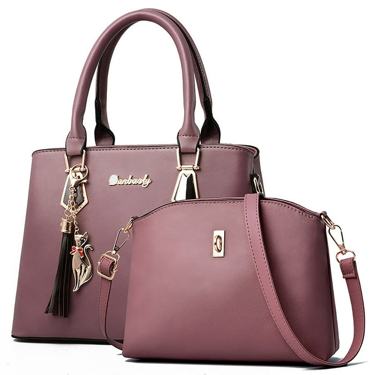 Solid Color Pu Leather Shoulder Bag With Chain Decoration For Women