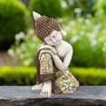 thumbnail image 3 of Northlight Resting Mosaic Buddha Outdoor Ceramic Garden Statue - 17", 3 of 7