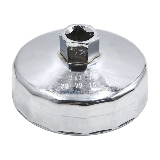 Unique Bargains Steel 80mm 15 Flutes Car Oil Filter Cap Wrench Socket Housing Remover Tool