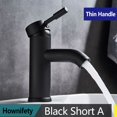 thumbnail image 1 of Grifo de baño negro Hownifety, grifo mezclador de agua fría y caliente, grifos de lavabo de pintura de acero inoxidable, grifo de un solo orificio Tan Jianjun unisex, 1 of 2