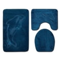thumbnail image 1 of fastboy Soft Touch Bathroom Set Durable Rug And Toilet Mat For Comfortable Home Easy To Clean And Maintain PJ210611-B008 50*80cm 1Set, 1 of 6