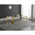 thumbnail image 4 of Meridian Furniture Casper Gold Stainless Steel and Acrylic Dining Table, 4 of 7