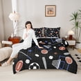 thumbnail image 4 of Castle Fairy 3-Piece Full Size Comforter Set - Basketball Soccer Sport Design, 4 of 8