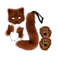 thumbnail image 4 of BELOVING Thérien et Queue Ensemble Queue de Chat d'Halloween pour Bal Fête d'Anniversaire Rouge Brun, 4 of 9