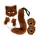 thumbnail image 4 of Conjunto de máscara y cola para mujeres y niñas, disfraz de tocado de peluche decorativo con orejas de peluche. Marrón rojizo, 4 of 9