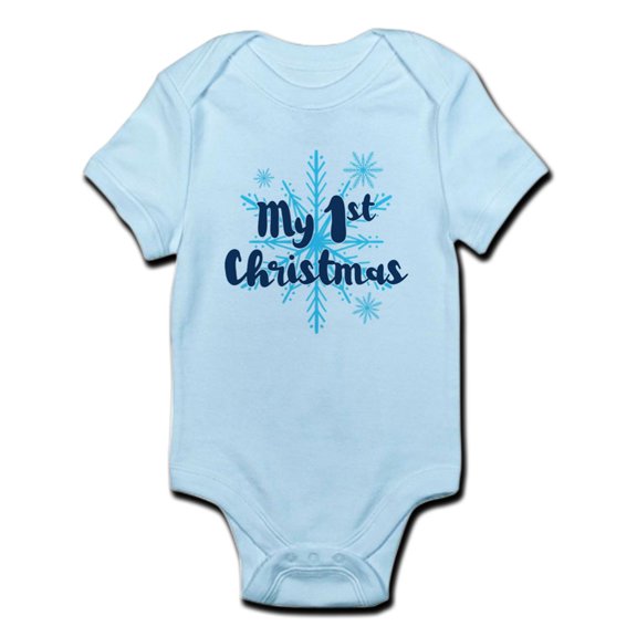 CafePress - My 1St Christmas Snowflake - Baby Light Bodysuit
