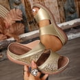thumbnail image 2 of Women's Sandals Open Toe Wedge Slide Sandals,Comfort Glitter Orthopedic Slip On Slippers, Casual Summer Beach Arch Support Sandals for Women, 2 of 10