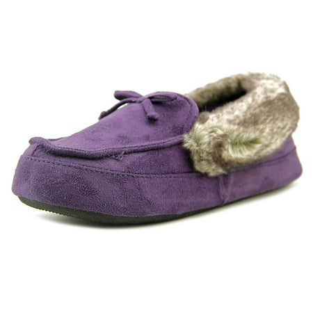 Isotoner Woodland Microsuede Tundra Moc Women  Round Toe Suede Purple (Best Selling Woodland Shoes)