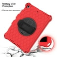 thumbnail image 6 of Allytech Shockproof Case for Apple iPad 10.2" 8th Gen 2020/ 7th Gen 2019 / iPad Air 3rd Gen 10.5", Heavy Duty Protection Adjustable Shoulder Strap Kickstand EVA Rubber Kids Friendly Cover, Red/Black, 6 of 6