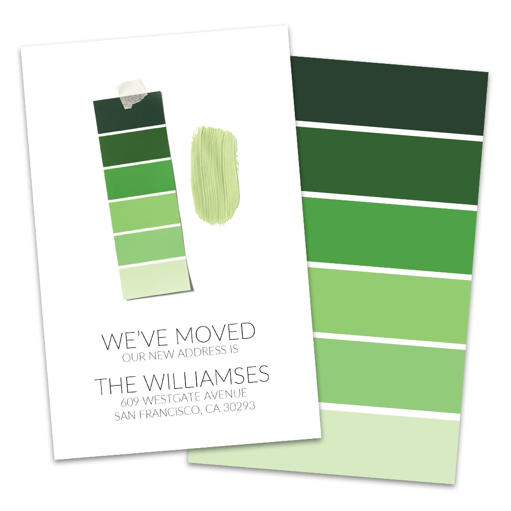 Personalized Paint Swatches Moving Announcement