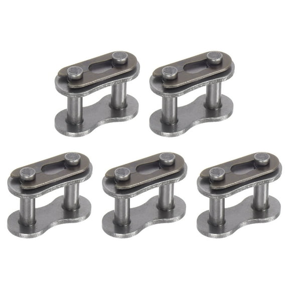 Uxcell 5Pack #40 Chain Connector Link Roller, 1/2" Pitch Carbon Steel Split Links for 08A Chain
