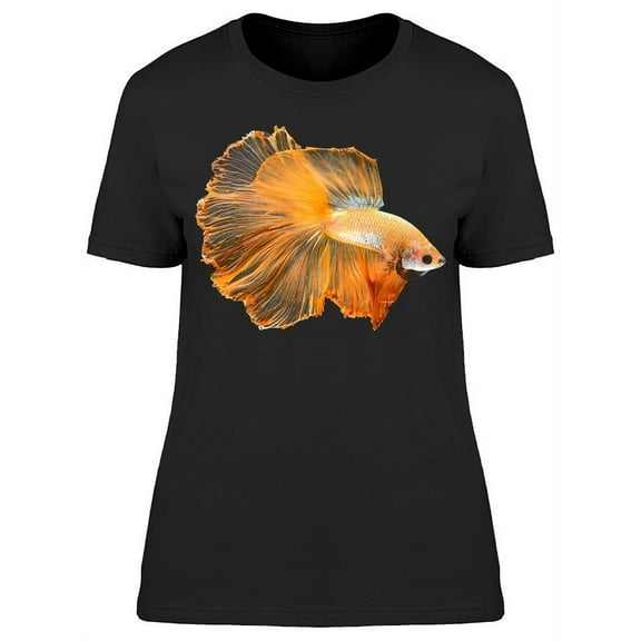 Orange Elegant Siam Betta T-Shirt Women -Image by Shutterstock, Female Medium