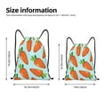 thumbnail image 4 of Bingfone Cartoon Carrot Drawstrings Backpacks Bags For Men Women Gym Drawstrings Bag, 4 of 9