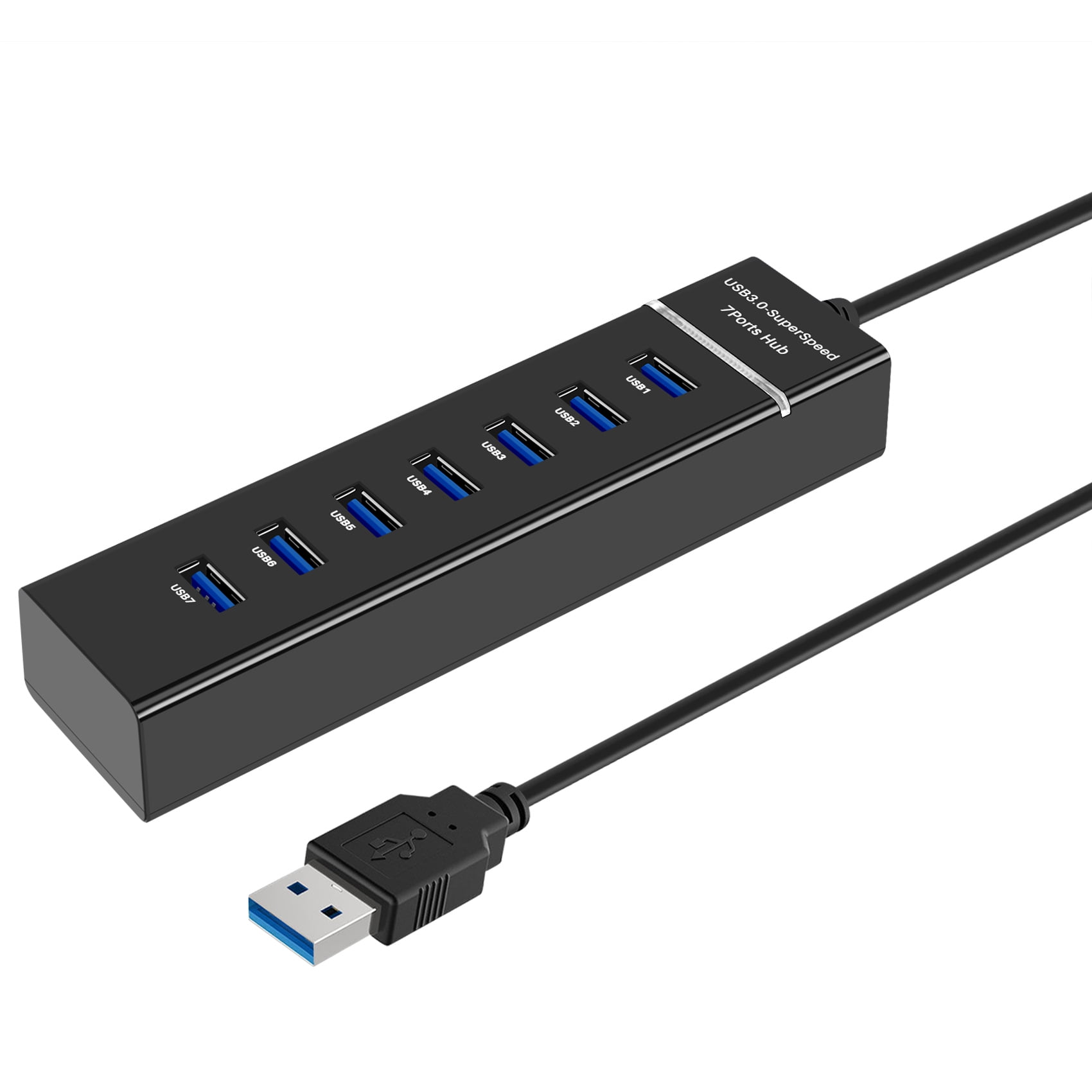 7-Port USB 3.0 Hub Mit Netzteil, 5Gbit/s - USB-A Hubs