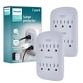 thumbnail image 1 of Multicontacto de Pared Philips Gris con Supresor de Picos y Luz LED Indicadora de Protección, 1 of 5