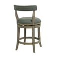 thumbnail image 5 of ROME + OAK Ruxban 26" Swivel Counter Stool, Reclaimed Oak, Stone Vegan Leather, Set of 3, 5 of 6