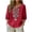 Red(Womens Shirts), variant on GUACER Women's Embroidered Tops Trendy V Neck 3/4 Sleeve Cotton Linen Loose Fit Boho Blouses Casual Summer Shirts Plus Size