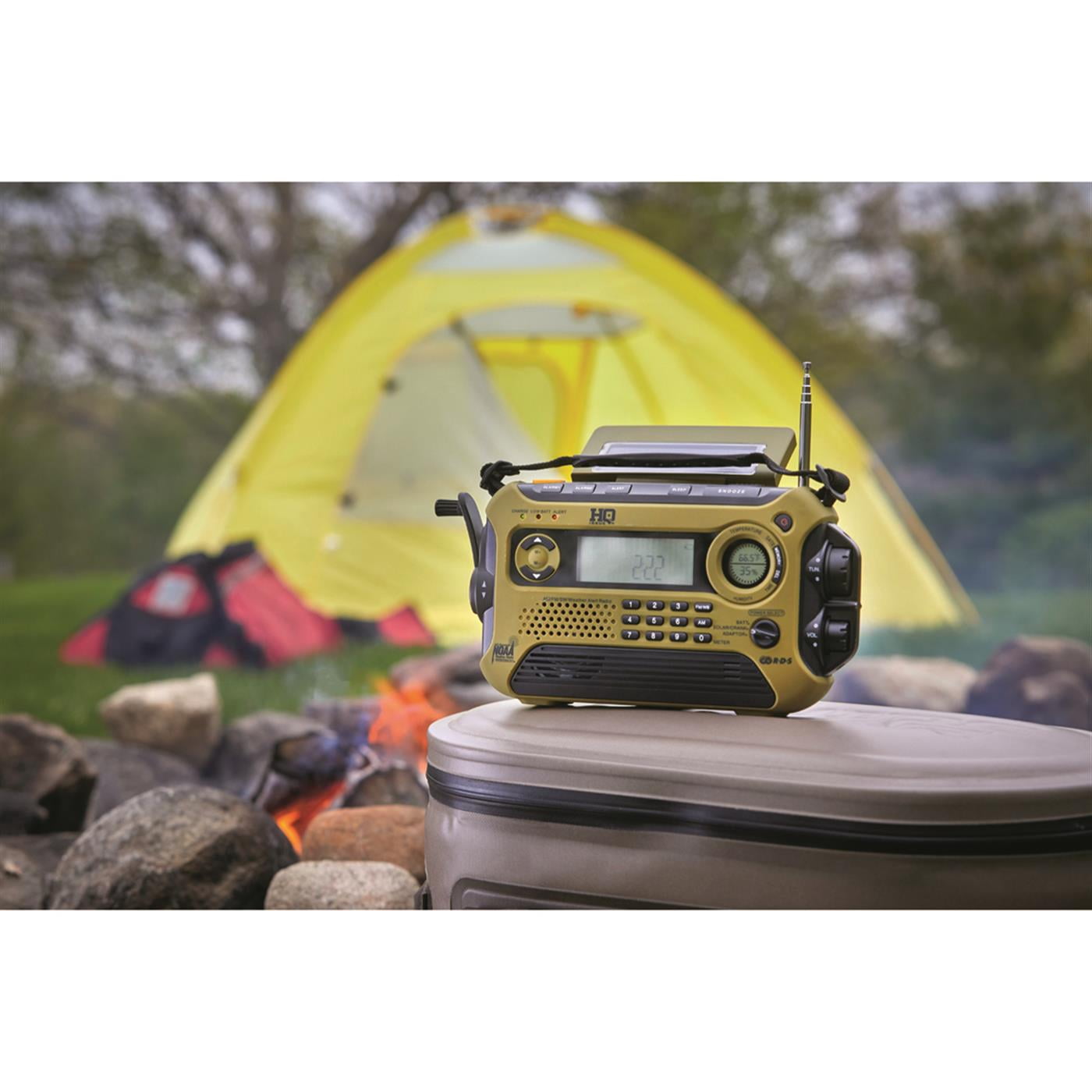 HQ ISSUE™ Digital Multi-Band Solar Powered Weather Radio Black