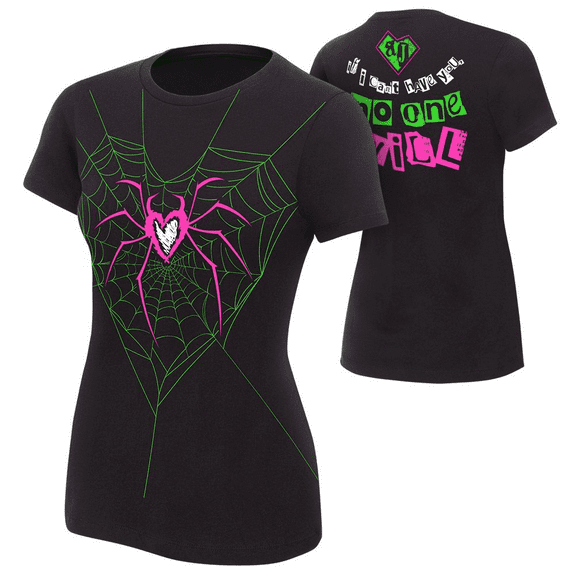 AJ Lee merch Love Bites Spider Web  shirt Women's Print crewneck T-Shirt gym sport fashion shirt